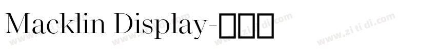 Macklin Display字体转换 Macklin Display字体转换